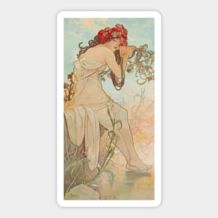 Summer, Mucha Sticker